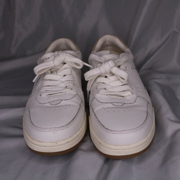 Madewell Court Sneakers White Leather Ivory Multi Low Top Lace Up Size 8.5 - Picture 3 of 9